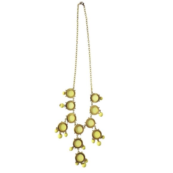 J Crew Yellow Beaded Bubble Statement Necklace - Picture 4 of 5
